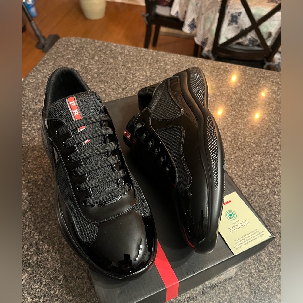 Black Prada Patent American Cup Men Size 11